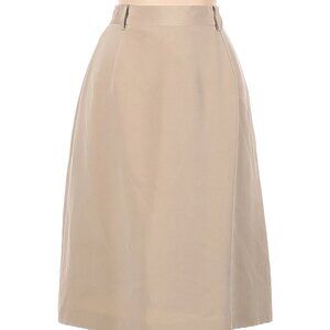 Anne Klein Silk Beige Pencil Skirt